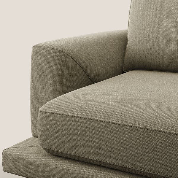 Dorian poltrona moderna in tessuto smacchiabile T05 cammello