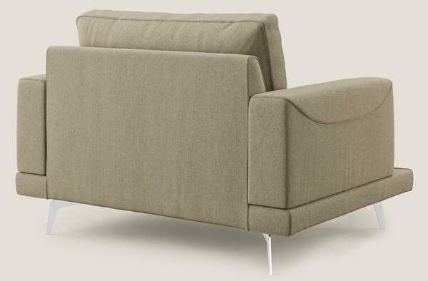 Dorian poltrona moderna in tessuto smacchiabile T05 cammello