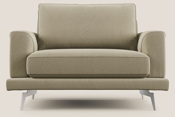 Dorian poltrona moderna in tessuto smacchiabile T05 cammello