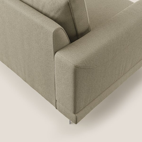 Dorian poltrona moderna in tessuto smacchiabile T05 cammello