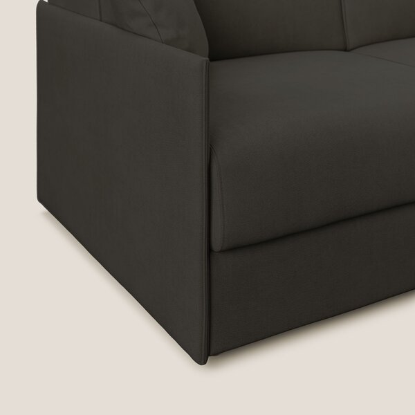 Evans Divano letto in morbido tessuto impermeabile T02 nero
