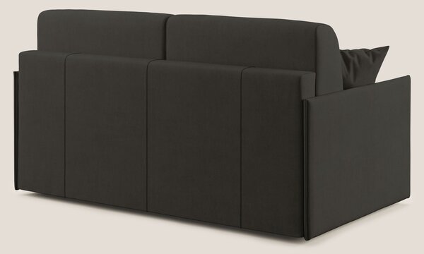 Evans Divano letto in morbido tessuto impermeabile T02 nero