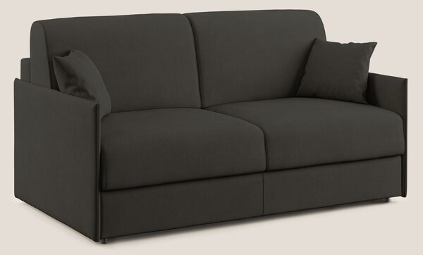 Evans Divano letto in morbido tessuto impermeabile T02 nero