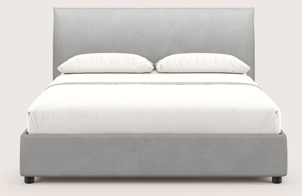 Nina letto contenitore dal design minimal in microfibra effetto pelle