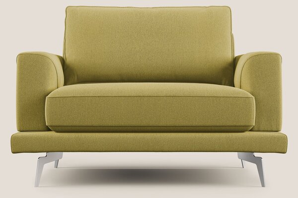 Dorian poltrona moderna in tessuto smacchiabile T05 giallo