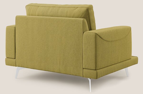 Dorian poltrona moderna in tessuto smacchiabile T05 giallo