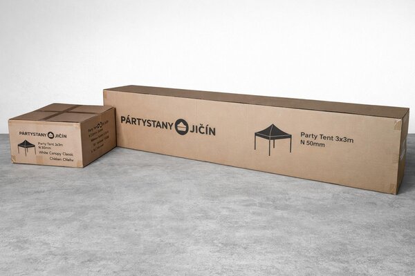 Gazebo pieghevole 3x3m ALU Premium con 4 pareti laterali chiuse - Grigio