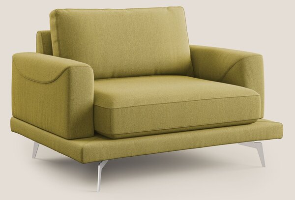 Dorian poltrona moderna in tessuto smacchiabile T05 giallo
