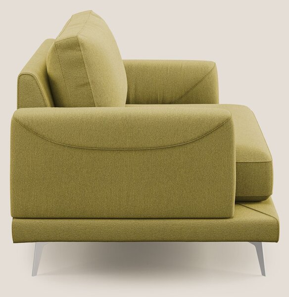 Dorian poltrona moderna in tessuto smacchiabile T05 giallo
