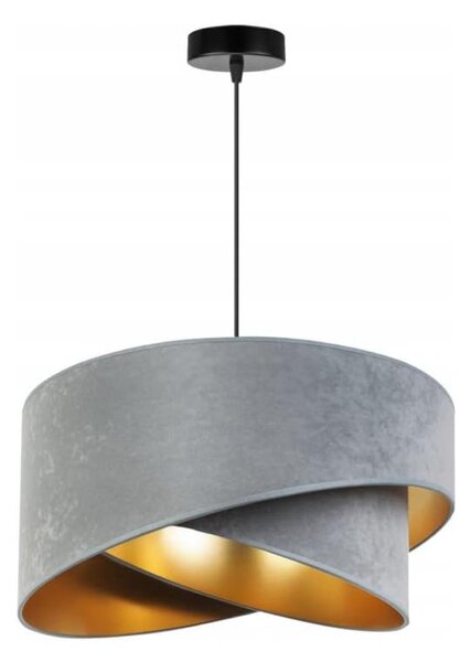 Lampada a sospensione Lampada a sospensione paralume in plastica grigio Lampada per sala da pranzo, soggiorno, cucina della serie N2355 (N2355-G)