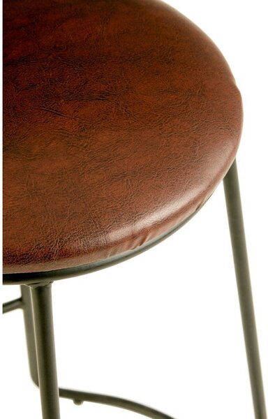 Sedia da bar nera/marrone imbottito (altezza della seduta 64 cm) Brixton – Premier Housewares
