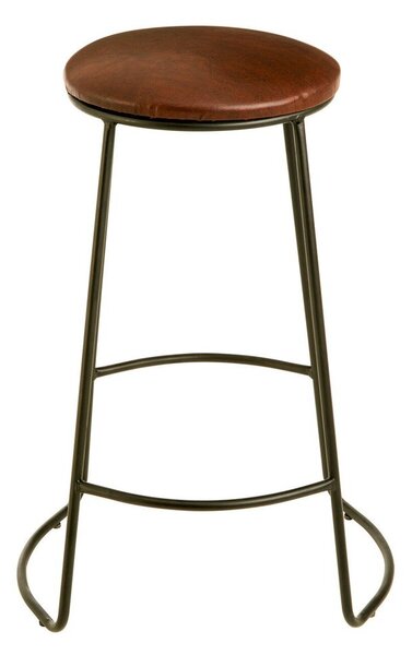 Sedia da bar nera/marrone imbottito (altezza della seduta 64 cm) Brixton – Premier Housewares