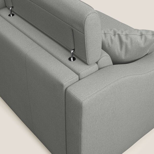 Amber divano letto angolare in tessuto smacchiabile T05 grigio