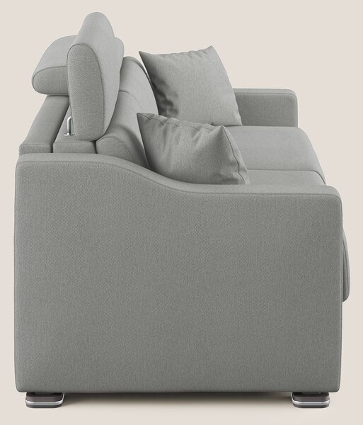Amber divano letto matrimoniale in tessuto smacchiabile T05 grigio