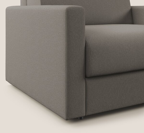 Chris poltrona letto in tessuto impermeabile T13 tortora