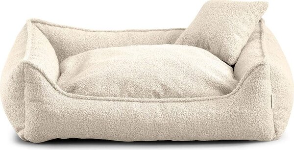Cuccia per cani di taglia media Bear - Cuscino lavabile per cani - Con cuscino piccolo incluso - A scelta per colore e taglia (L - 90x75, crema)