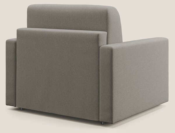 Chris poltrona letto in tessuto impermeabile T13 tortora