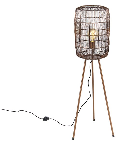 Lampada da terra moderna a treppiede in rame - Redo