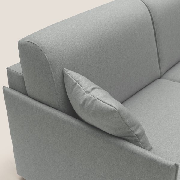 Evans Divano letto matrimoniale in tessuto impermeabile T13 grigio