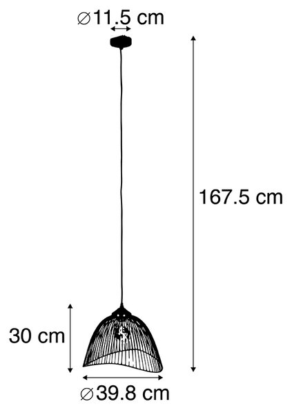 Lampada a sospensione di design in ottone 39,8 cm - Pia