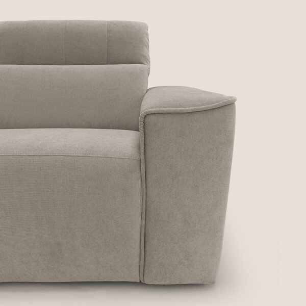 Clark Divano angolare con opzione relax elettrico in tessuto smacchiab