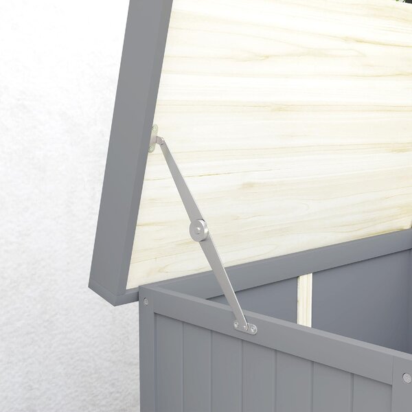 VivaGarden Armadietto da Esterno / Balcone in Legno 2 Ante 1 Ripiano Dimensioni 74x43x88 cm colore Grigio