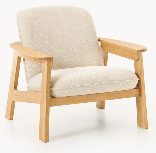 Sedia lounge in legno di quercia Steve
