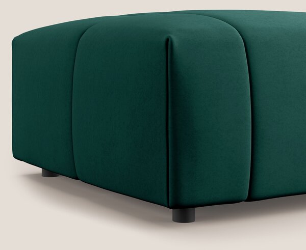 Giotto pouf in morbida microfibra effetto velluto impermeabile idrorep