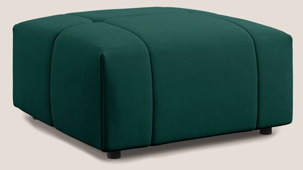 Giotto pouf in morbida microfibra effetto velluto impermeabile idrorep