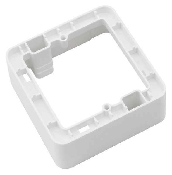 Cornice a 1 scomparto per montaggio esterno McPower ''Cup'', 80x80x45 mm, con foro di montaggio, lucido / high gloss