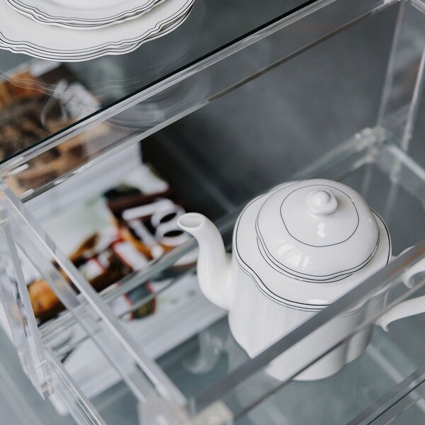 Teiera bianca in new bone china 1,3 l Odette – S|P Collection