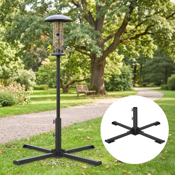 VivaGarden Base per Ombrellone Pieghevole a Croce 38-48 mm supporto patio colore Grigio Scuro