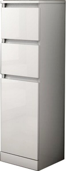 Colonna per mobile bagno Elise 2 cassetti 1 anta L 30 x P 33.5 x H 112 cm bianco BADEN HAUS