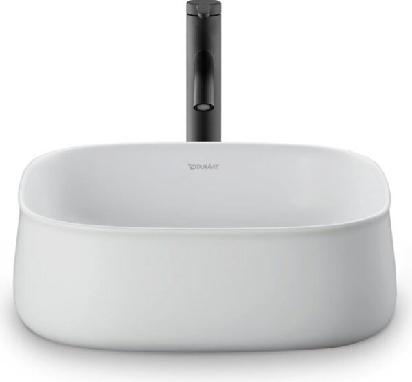 Duravit Zencha - Lavabo da appoggio 420x420 mm, senza sfioratore, DuraCeram, WonderGliss, bianco opaco 23734232791