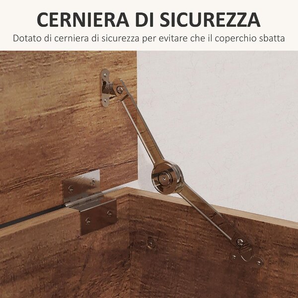 DecHome Cassapanca in Legno Panca Contenitore Dimensioni 100x40x40 cm colore Bianco