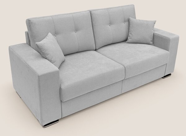 Giove divano in morbido tessuto impermeabile T02 grigio chiaro