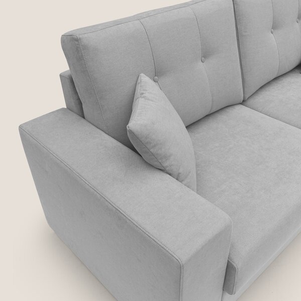 Giove divano in morbido tessuto impermeabile T02 grigio chiaro