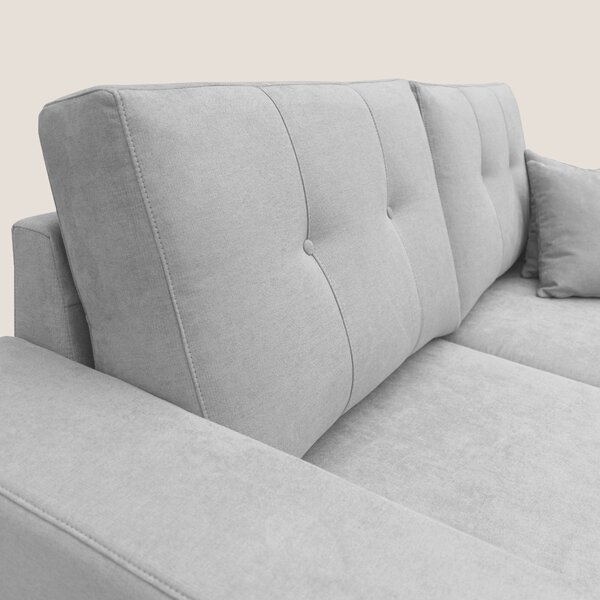 Giove divano in morbido tessuto impermeabile T02 grigio chiaro