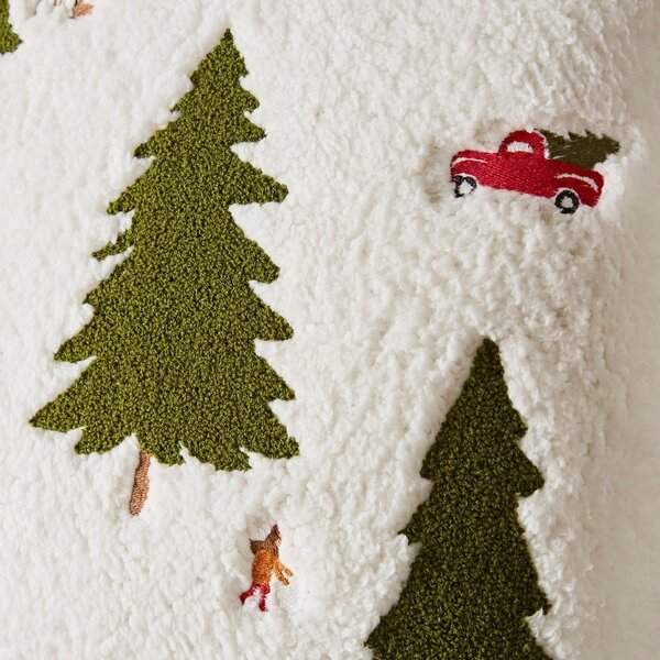 Cuscino decorativo con motivo natalizio in bouclé 45x45 cm Christmas Tree - Catherine Lansfield