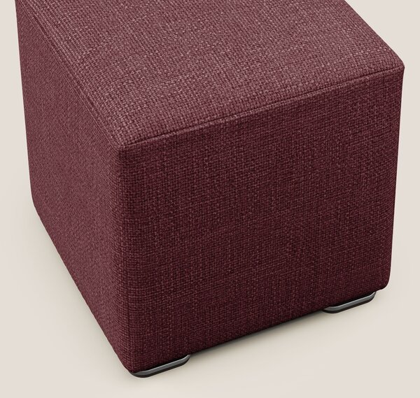 Cube pouf in morbido tessuto impermeabile ad intreccio melangiato T06