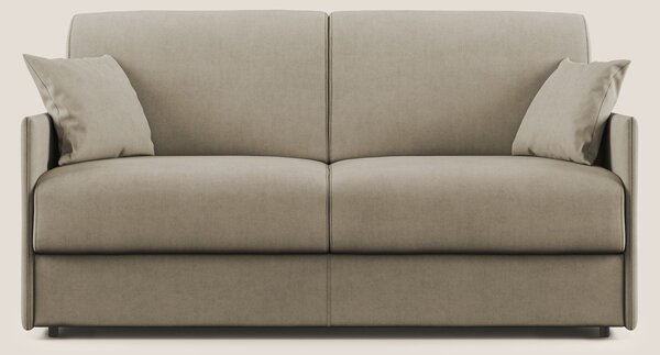 Evans Divano letto in morbido tessuto impermeabile T02 beige