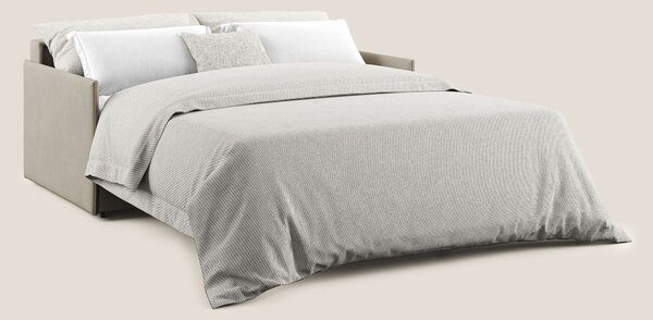 Evans Divano letto in morbido tessuto impermeabile T02 beige