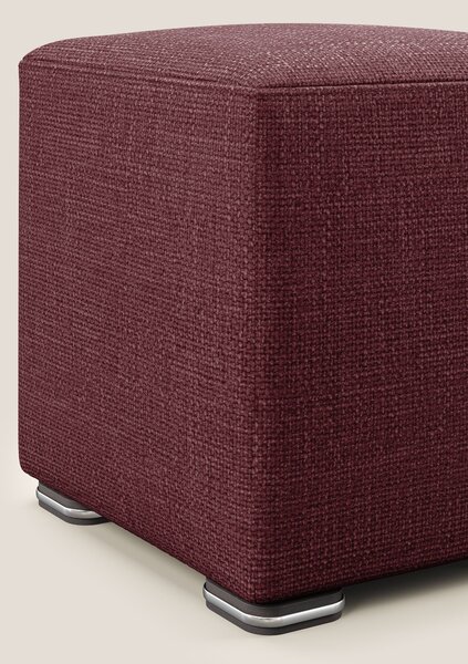 Cube pouf in morbido tessuto impermeabile ad intreccio melangiato T06