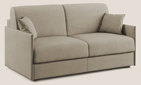 Evans Divano letto in morbido tessuto impermeabile T02 beige