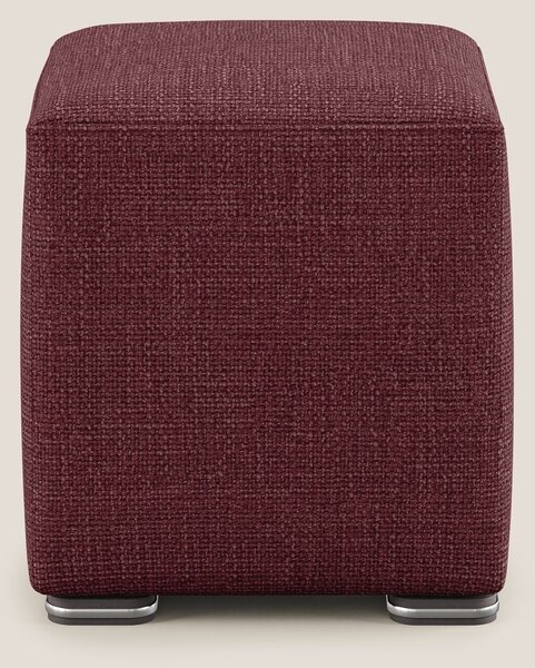 Cube pouf in morbido tessuto impermeabile ad intreccio melangiato T06