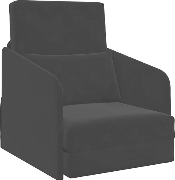 Divano letto Nero 65 x 80 x 83 cm Velluto