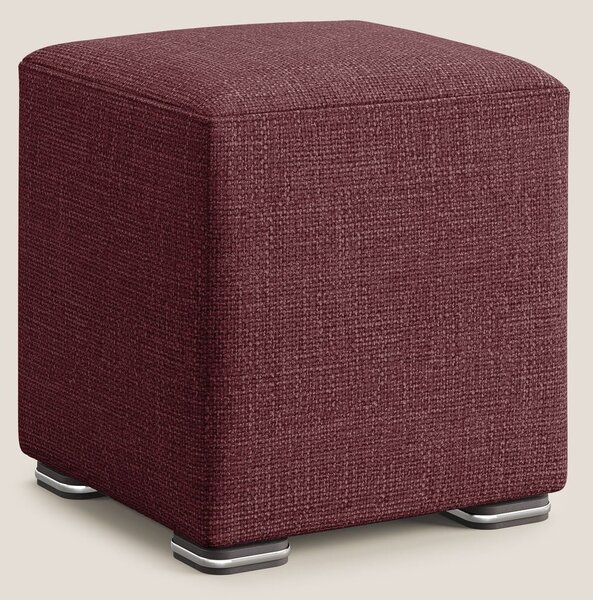 Cube pouf in morbido tessuto impermeabile ad intreccio melangiato T06