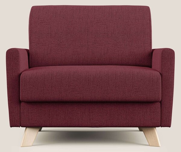 Edgar poltrona letto in tessuto felis impermeabile T03 rosso