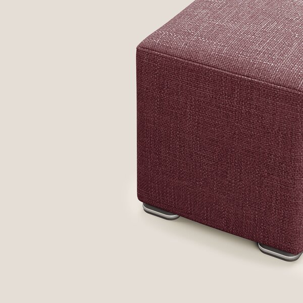 Cube pouf in morbido tessuto impermeabile ad intreccio melangiato T06