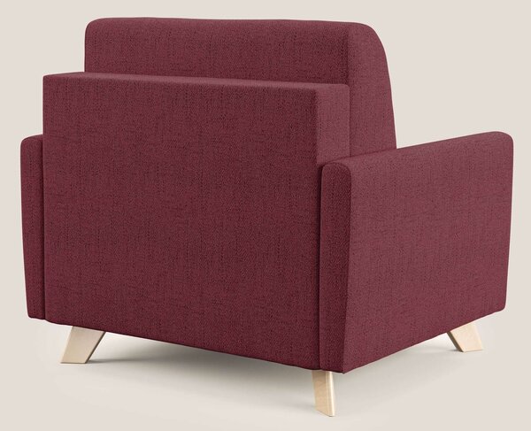 Edgar poltrona letto in tessuto felis impermeabile T03 rosso